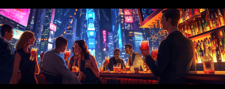 barakgila_happy_people_in_a_bar_with_skyscrapers_in_the_backgro_418ebf2e-4517-4341-87f0-cae564f59416